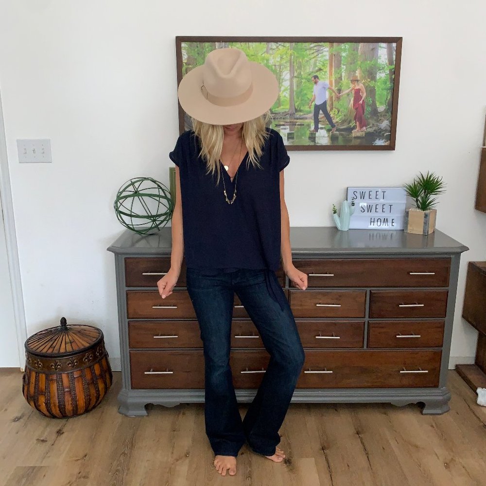 Needle and Thread Wrap tie top